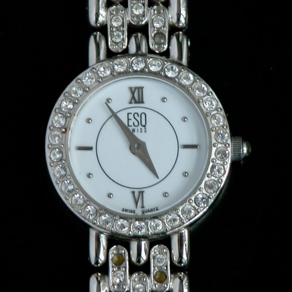 ESQ Jeweled Swiss Quartz Watch Bracelet XS-S Small Wrist - Picture 2 of 9
